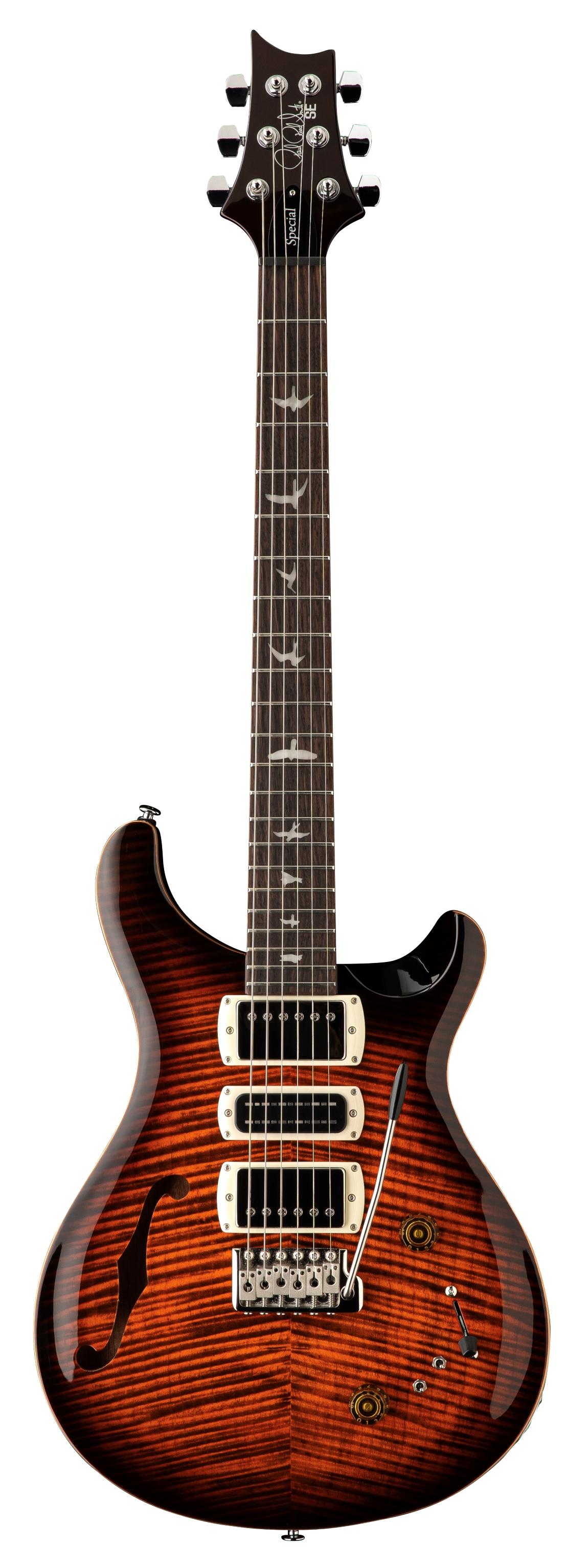 PRS SE Special Semi-Hollow Electric Guitar in Orange Tiger